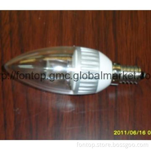 2W Crystal Candle LED Bulb with Integrated LED Inside